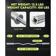 thumbnail image 3 of Olympic EZ Curl Barbell Bar, 47" EZ Curl Bar for Weight Lifting, Biceps, triceps, Back/Leg Muscle Group exercise,Chrome Curling Bar for 2 Inch Weight Plates,with 2 Spring Collars, 3 of 7