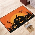 thumbnail image 3 of DouZhe Halloween Parties Spooky Pumpkin Rugs Doormat, Non-Slip Machine Washable Carpets Floor Door Mat , 36" x 24", 3 of 6