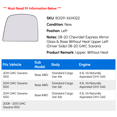 thumbnail image 2 of Left Mirror Glass - Compatible with 2008 - 2014 GMC Savana 1500 2009 2010 2011 2012 2013, 2 of 2