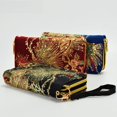 thumbnail image 3 of Cartera bordada de doble cara de estilo minoritario con pavo real bordado, asa larga con cremallera, bolso para teléfono móvil, 3 of 6
