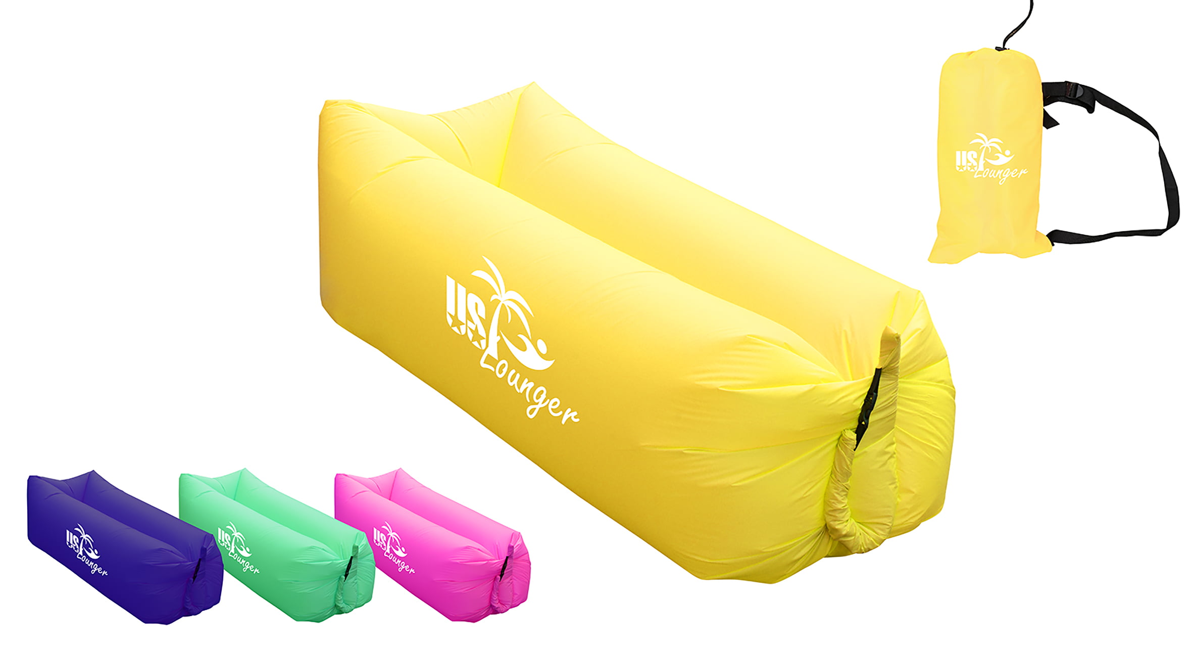 Backyard Lazy Bed for Camping Beach Air Sleeping Sofa Couch US Lounger Fast Inflatable Portable Outdoor or Indoor Wind Bed Lounger Air Bag Sofa Park