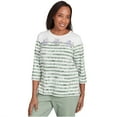 thumbnail image 3 of Alfred Dunner Womens Petite Tie Dye Stripe Embroidered Top, 3 of 4