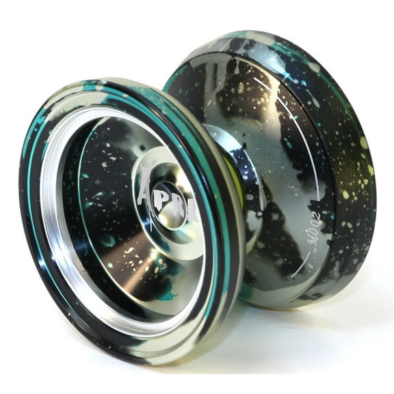 MagicYoYo M002 April Aluminum Alloy 6060 Yo-Yo (Black Silver Blue Splash)