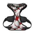 thumbnail image 3 of TEQUAN Medium Dog Harness with Leash, Baseball Softball Ball Sport Prints Reflective No Pull Adjustable Pet Vest (M), 3 of 7
