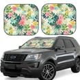 thumbnail image 6 of Kdxio Tropical Flowers Print 2-Piece Sun Shade Front Windshield - Foldable Car Front Window Sunshades For Most Sedans Suv Truck, 6 of 6