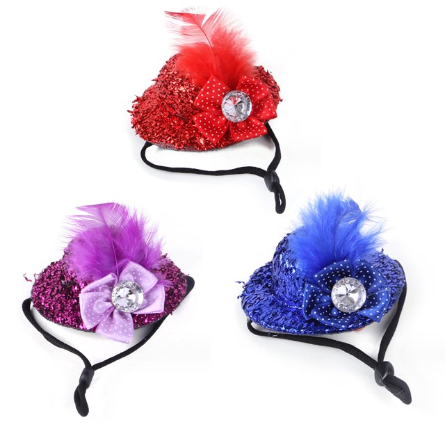 Paquete de 3 sombreros de pollo con correa elástica ajustable para la barbilla, sombrero para gallinas, sombrero pequeño para mascotas