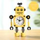 thumbnail image 5 of Reloj despertador robot, reloj despertador silencioso de metal inoxidable con ojos de luz intermitente y brazo giratorio, regalo para niños (amarillo), 5 of 5