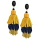 thumbnail image 1 of Moda Lindo Bohemio Cuelga Los Pendientes Chica Flecos Decoración De Amarillo jinwen Pendientes con borlas de hilo con flecos, 1 of 8