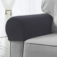 2 Stretch Chair Covers Chair Sofa Couch Recliner Rest Dark Gray