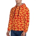 thumbnail image 3 of Lsque A Big Hot Dog Pattern Casual Men's Hoodie,Hooded Sweatshirt with Kangaroo Pocket,Pullover Hoodie-4X-Large, 3 of 7