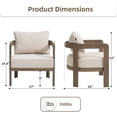 thumbnail image 6 of COMLAX FIELD Outdoor Furniture Set, 2-Piece Metal Modern Patio Armchairs with Thick Cushions, Outdoor Conversation Set Balcony Chairs, 6 of 7