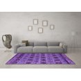 thumbnail image 3 of Ahgly Company Indoor Square Abstract Purple Modern Area Rugs, 6' Square, 3 of 4