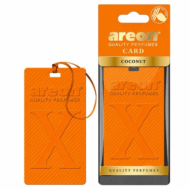 Ambientador para auto AREON X aroma coco, paquete de 3
