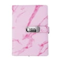 thumbnail image 1 of Cuaderno A5 con tapa de piel sintética y contraseña, bloc de notas, diario, material escolar de oficina, color rosa, 1 of 14