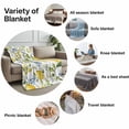 thumbnail image 6 of Throw Blanket for Couch Yellow Lemon Soft Fleece Flannel Blankets Cozy Lightweight Blanket for Home Sofa Living Room Flowers Blue White Bed Throws 40" x 50", 6 of 9