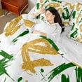 thumbnail image 4 of Castle Fairy Teenagers Graffiti Splash 7-Piece Bedding Comforter Set,Abstract Stripes King Bedding Sets,Vintage Aesthetic Ultra Soft Bed Sheets,Lightweight Room Decor, 4 of 8