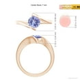 thumbnail image 4 of Angara Natural 1.45 Ct. Tanzanite Solitaire Ring in 14K Rose Gold for Women (Ring Size: 12), 4 of 9