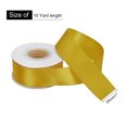 thumbnail image 2 of Uxcell 1 inch 10 Yard Satin Ribbon Grosgrain Thin Solid Silk Wedding Bouquet Ribbon Gold Yellow, 2 of 7