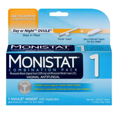 Monistat Combination Pack, 1-Ovule Insert with Applicator & External (The Best Yeast Infection Treatment)