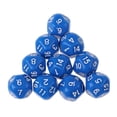 thumbnail image 3 of 10 dados acrílicos opacos D16 de 16 caras y 14 mm para juegos de rol. Azul, 3 of 9
