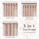 thumbnail image 5 of Juego de 2 paneles de cortinas de lino con estampado floral, 213 cm de largo, color rosa, 5 of 9