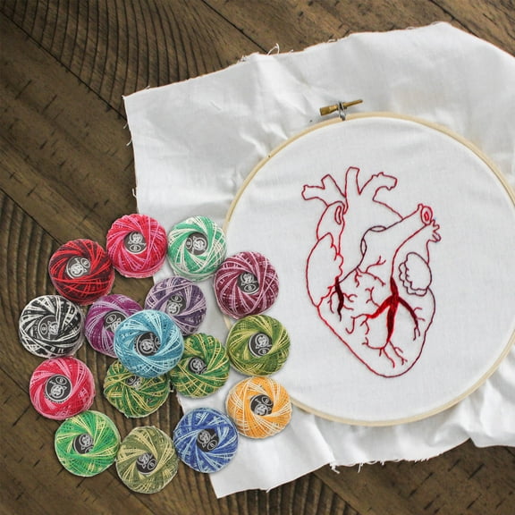 Raindrops Hand Craft Tool Set with Multi Color Cotton Thread for Embroidery and Cross Stitch DIY