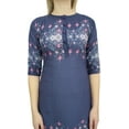 thumbnail image 2 of Bimba Women's Blue Tunic 3/4 Sleeve Printed kurti Kurta Ethnic Dress Wear-24, 2 of 5