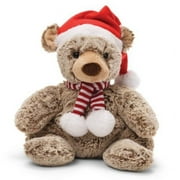 Gund Fun Christmas Mushmellows Bear 11.5 Plush with Santa Hat
