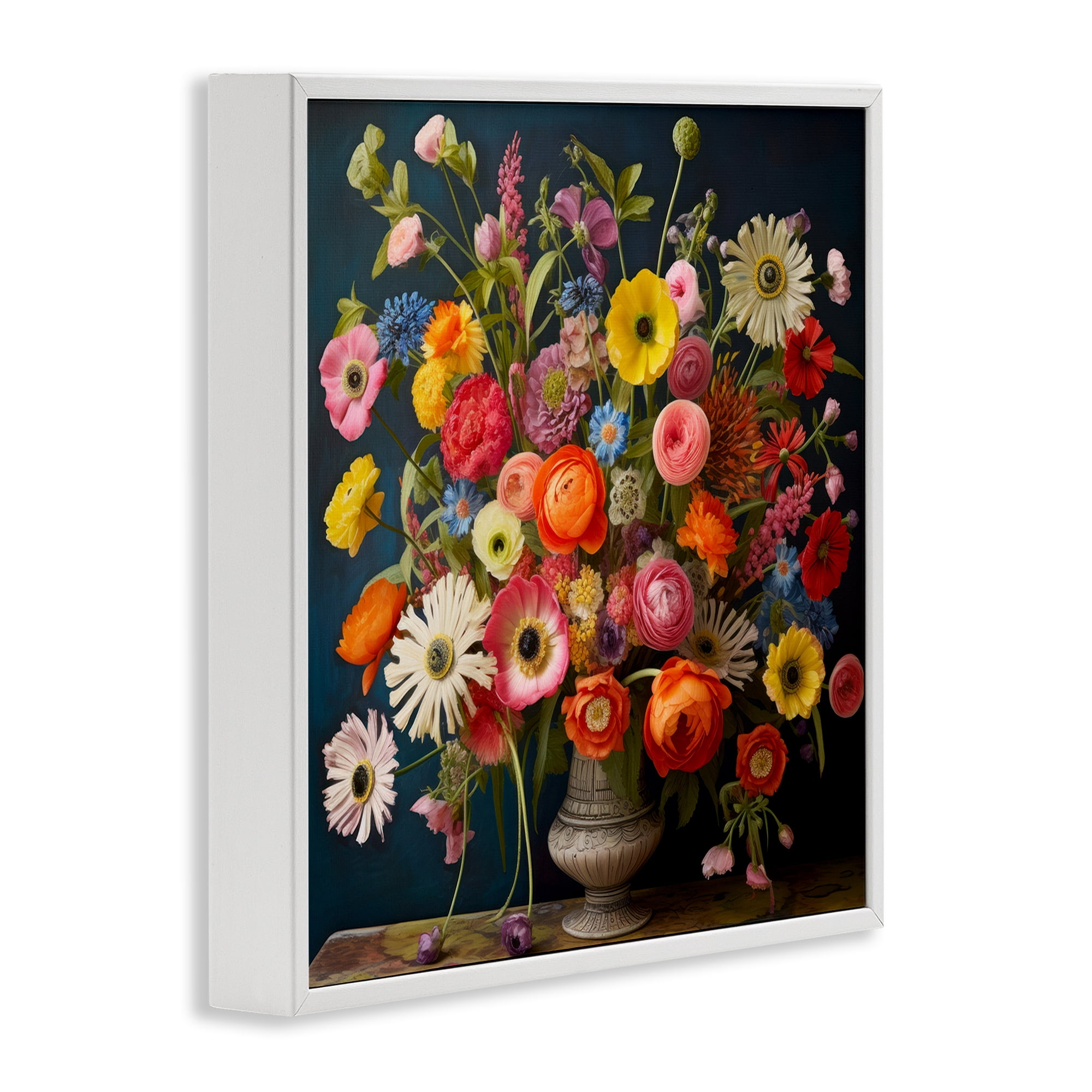 Stupell Industries Harmonious Garden Bouquet White Framed Giclee Art, design by Lazar Studio