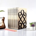 thumbnail image 5 of Book Ends, Book Ends for Shelves Metal Bookends Heavy Duty Decorative Book Support Non-Skid, 5 of 5
