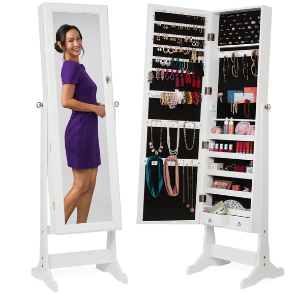 Best Choice Products Freestanding Jewelry Armoire Cabinet