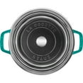 thumbnail image 5 of Staub Cast Iron 4-qt Round Cocotte with Glass Lid - Turquoise, 5 of 8