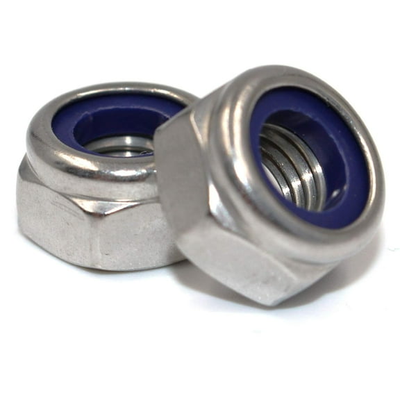 Bekayaa Hex Nuts M6, DIN 985 Hex Nuts A2-70 Stainless Steel Self-Locking Nuts Stop Nuts Lock Nuts for Bolts, Screws (M6, Pack of 20)