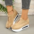 thumbnail image 2 of IEMIEMIEM Women's Suede Casual Slip on Loafers with Zip Detail and Rocking Sole for Comfortable Everyday Wear in Fall Season 8.5 wide, 2 of 9