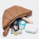 thumbnail image 3 of Mini Bolso Croissant para Mujer Cuero PU Viajes Al Aire Libre (marrón), 3 of 5