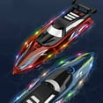 thumbnail image 4 of BAELLERT 1 Set Remote Control Boat Waterproof Electric RC Boat Toy with Colorful LED Lights for Outdoor Activity, 4 of 7