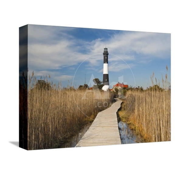 New York, Long Island, Fire Island, Robert Moses State Park, Fire Island Lighthouse, USA, Scenic Stretched Canvas Wall Art by Walter Bibikow Sold by ArtCom