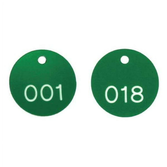 Accuform Engraved Numbered Tags,Plastic,PK100 TDG300GN