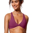 thumbnail image 3 of Top de Bikini CRZ YOGA con Frente Torcido y Tirantes Cruzados Fucsia L, 3 of 4