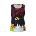 thumbnail image 4 of Fotbe Merry Christmas Elk Womens Loose Fit Casual Flowy Slim-Fit Tank Tops Athletic Round Neck Trendy Sleeveless Summer Tops for Gym and Yoga-Small, 4 of 9