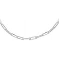 thumbnail image 2 of Sterling Silver 3mm Paperclip Chain with Lobster Clasp Anklet, 2 of 5