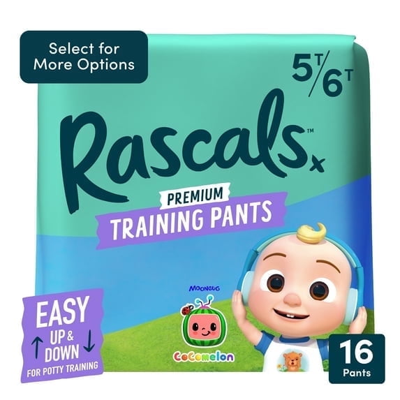 Rascals Premium CoComelon Absorbent Potty Training Pants 5T-6T, 16 Count