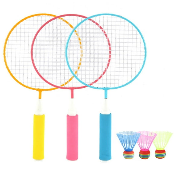 WORGEOUS  Light up Badminton Birdies Children Tennis Racket Toy Colored