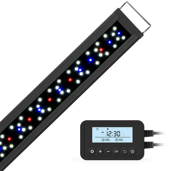NICREW SkyLED Plus Aquarium Plant Light, Freshwater Fish Tank Light with Ramp Up and Dim Down, Spectrum Adjustable and Lighting Schedule Programmable