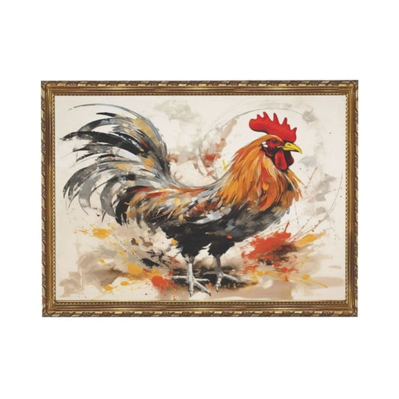 WFSposter Rooster Kitchen Decor Wall art - Farmhouse Canvas Painting Picture Prints Artwork for Home Decor
