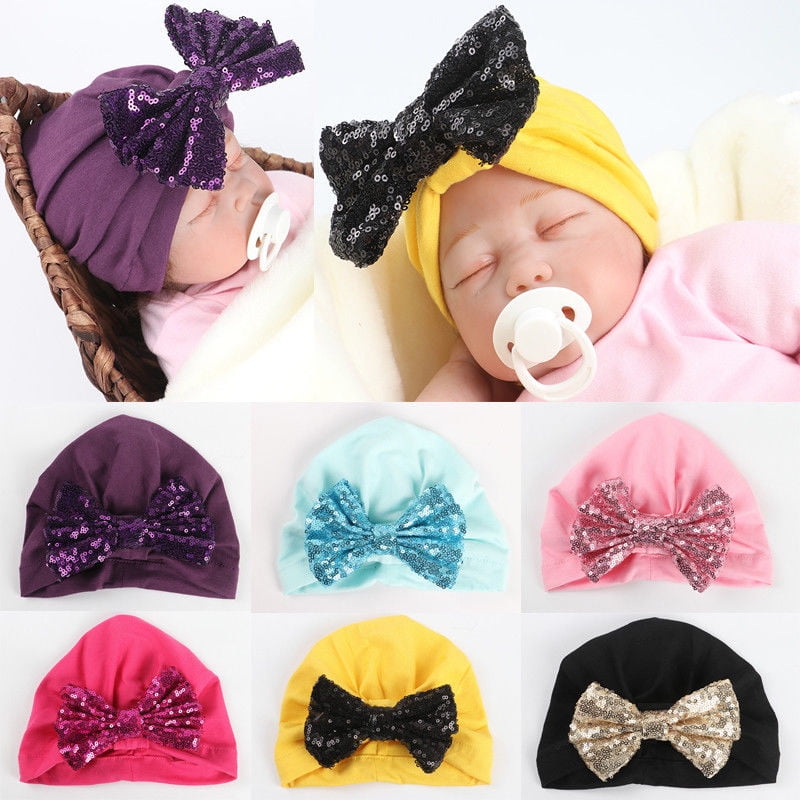 Fashion Newborn Toddler Kids Baby Boy Girl Turban Cotton Beanie Hat Winter Cap