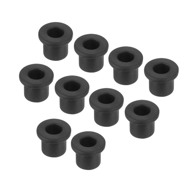 10 Piezas de Montaje de Grommet de Caucho en Forma de T Diámetro 10.5mm ID 7mm H 12mm Protección de Sello Negro para Cables