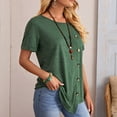 thumbnail image 4 of Women Short Sleeve Round Neck Shirts Summer Fashion Basic Tee, 4 of 9