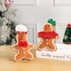 thumbnail image 4 of SUSUchens Muñeco de jengibre de peluche con forma de hombre de jengibre, decoración navideña, almohada suave, sentado, de pie, juguete de jengibre colgante para decoraciones de fiestas navideñas,, 4 of 8
