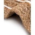 thumbnail image 3 of Indian Handwoven Braided Natural Jute with White Border Jute Line Round Rug, Bedroom, Entryways, Dining Room, Hallways, Kids' Rooms, Size - (6' Round), 3 of 3